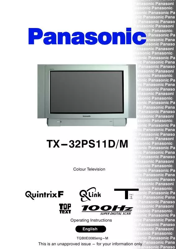 Mode d'emploi PANASONIC TX-32PS11DM