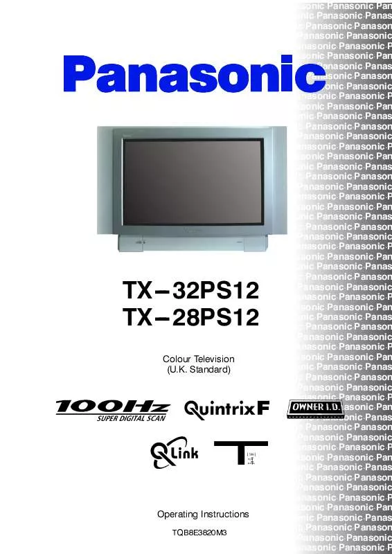 Mode d'emploi PANASONIC TX-32PS12