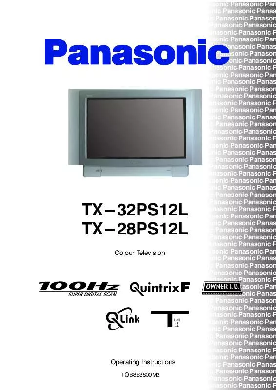 Mode d'emploi PANASONIC TX-32PS12L