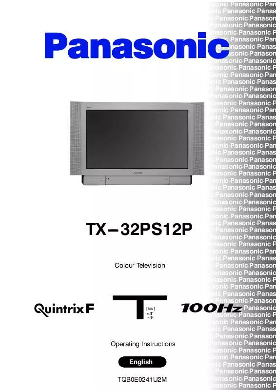 Mode d'emploi PANASONIC TX-32PS12P