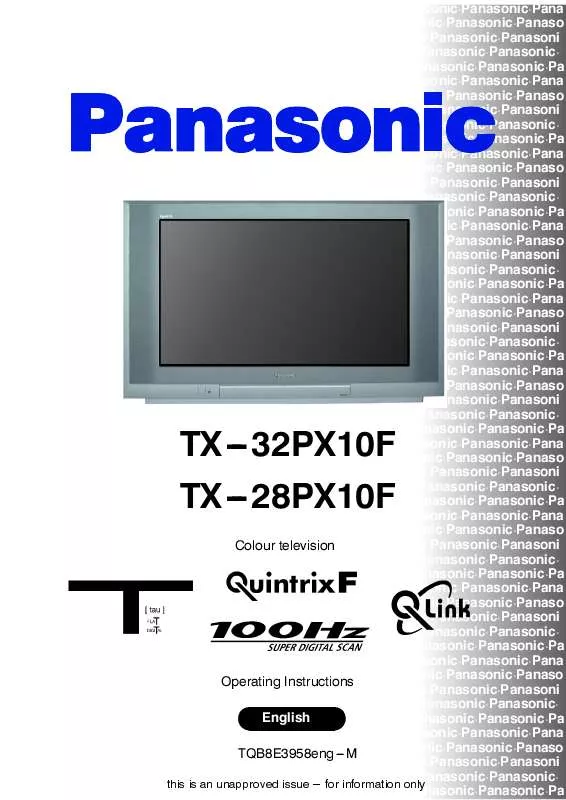 Mode d'emploi PANASONIC TX-32PX10F