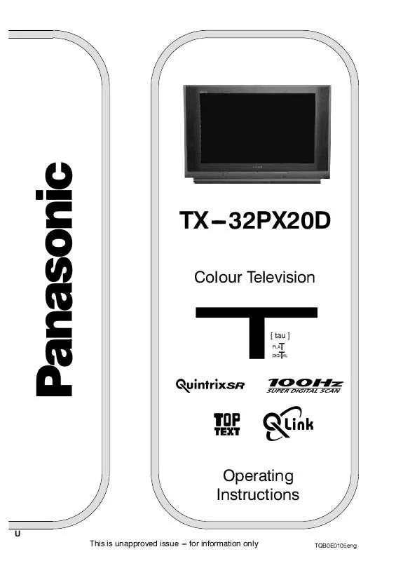 Mode d'emploi PANASONIC TX-32PX20D