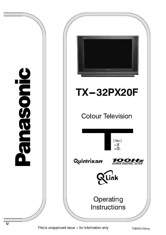 Mode d'emploi PANASONIC TX-32PX20F