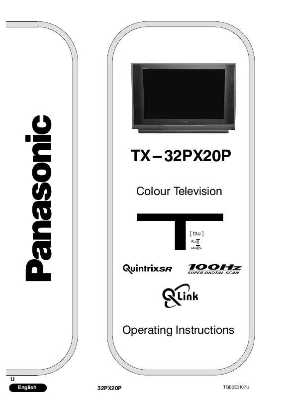 Mode d'emploi PANASONIC TX-32PX20P