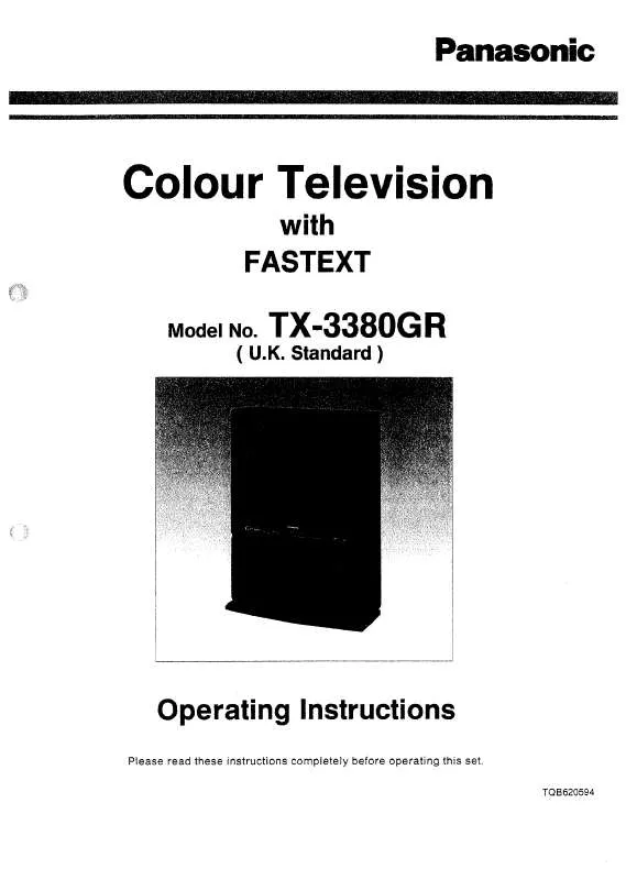 Mode d'emploi PANASONIC TX-3380