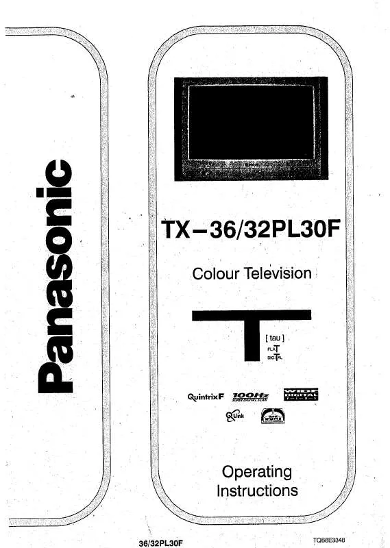 Mode d'emploi PANASONIC TX-36PL30