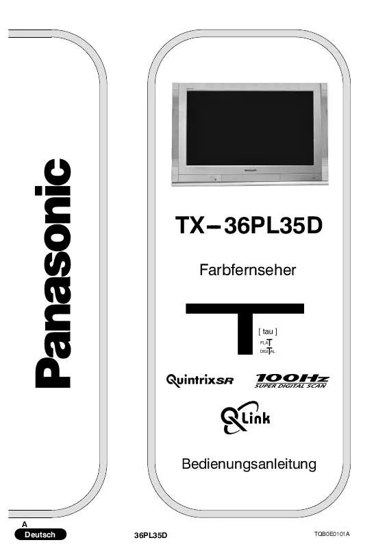 Mode d'emploi PANASONIC TX-36PL35D