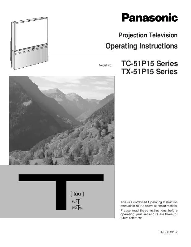 Mode d'emploi PANASONIC TX-51P15H