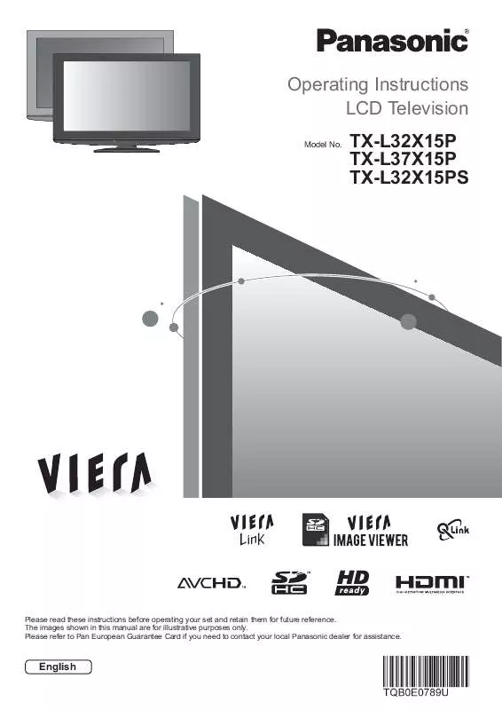 Mode d'emploi PANASONIC TX-L32X15PS