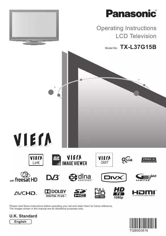 Mode d'emploi PANASONIC TX-L37G15B