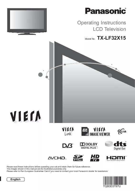 Mode d'emploi PANASONIC TX-LF32X15