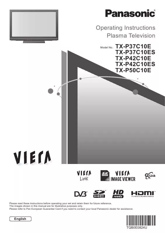 Mode d'emploi PANASONIC TX-P37C10E