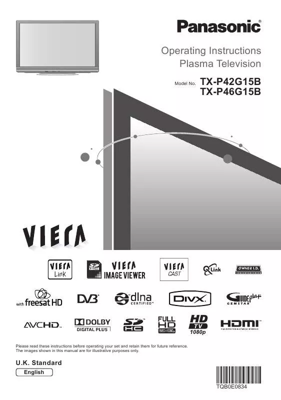 Mode d'emploi PANASONIC TX-P46G15B