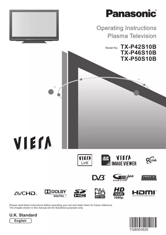 Mode d'emploi PANASONIC TX-P46S10B