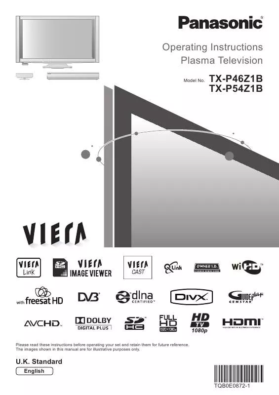 Mode d'emploi PANASONIC TX-P46Z1B