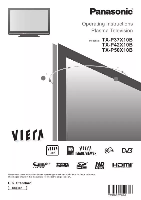 Mode d'emploi PANASONIC TX-P50X10B