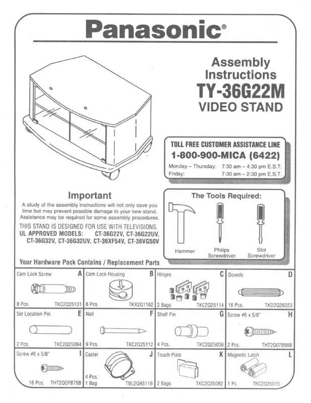 Mode d'emploi PANASONIC TY-36G22M