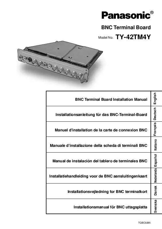 Mode d'emploi PANASONIC TY-42TM4Y