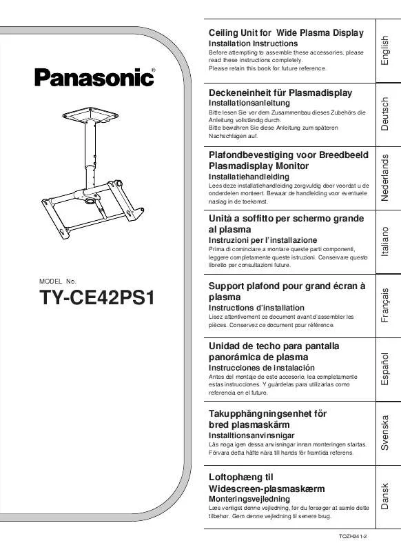 Mode d'emploi PANASONIC TY-CE42PS1