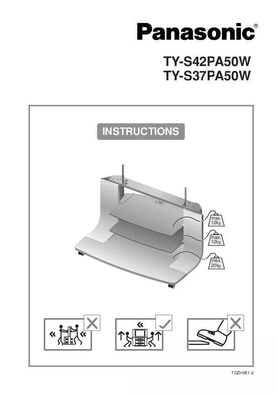 Mode d'emploi PANASONIC TY-S37PA50W