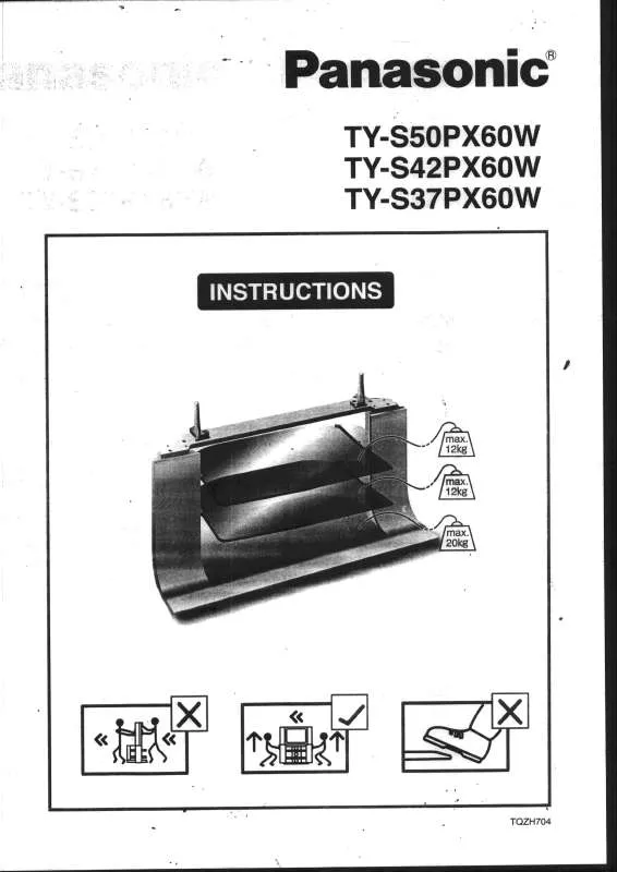 Mode d'emploi PANASONIC TY-S37PX60W