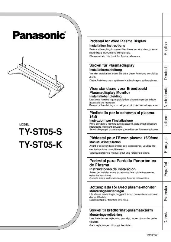 Mode d'emploi PANASONIC TY-ST05K