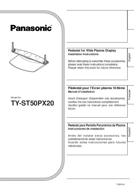 Mode d'emploi PANASONIC TY-ST50PX20