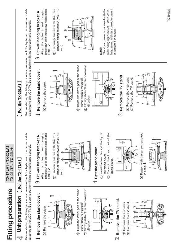 Mode d'emploi PANASONIC TY-WK15TA2U