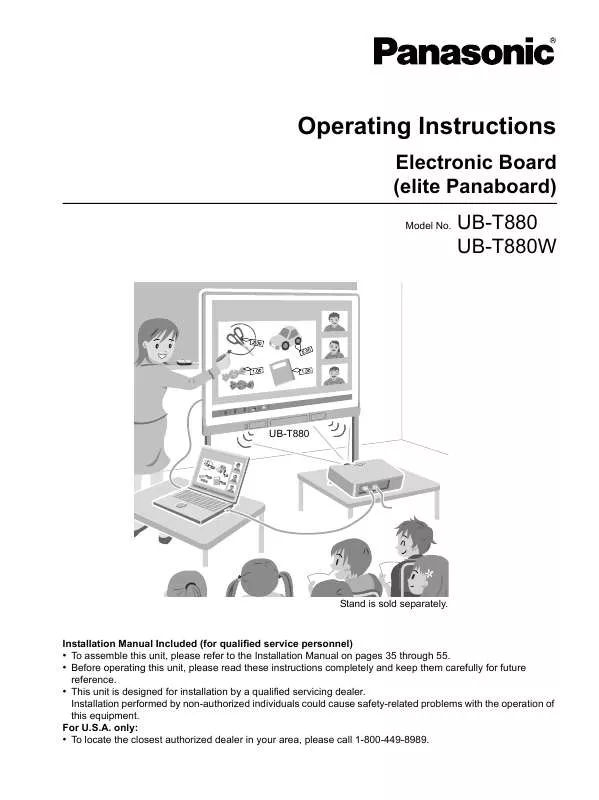 Mode d'emploi PANASONIC UBT880