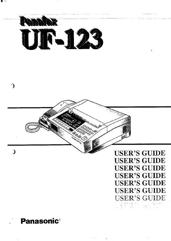 Mode d'emploi PANASONIC UF-123