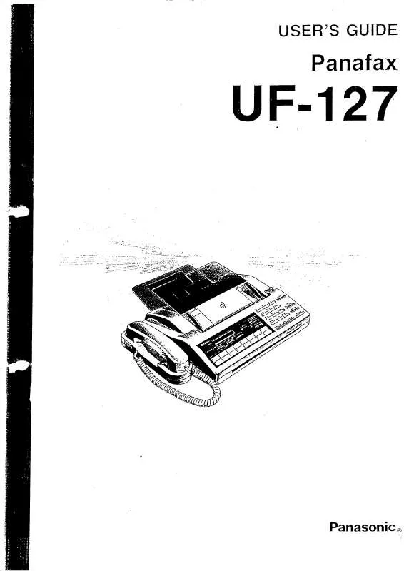 Mode d'emploi PANASONIC UF-127