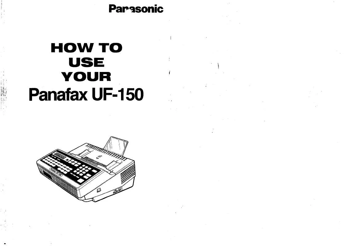 Mode d'emploi PANASONIC UF-150