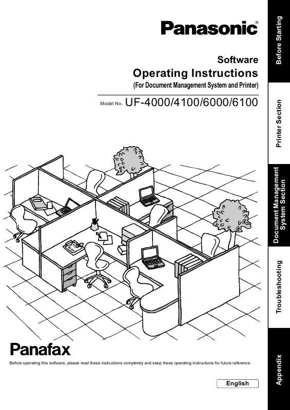 Mode d'emploi PANASONIC UF-6000