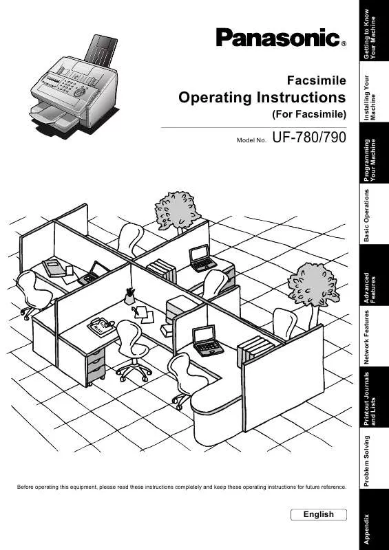 Mode d'emploi PANASONIC UF-780