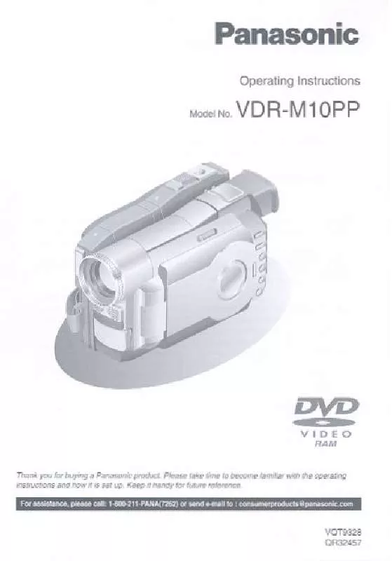 Mode d'emploi PANASONIC VDR-M10