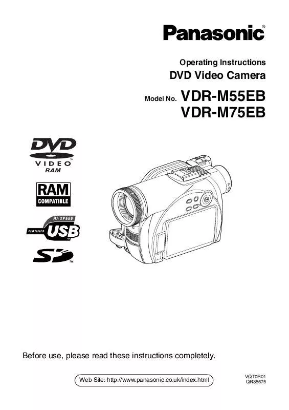 Mode d'emploi PANASONIC VDR-M55EB