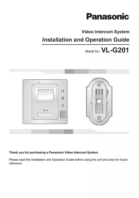 Mode d'emploi PANASONIC VLG201CE