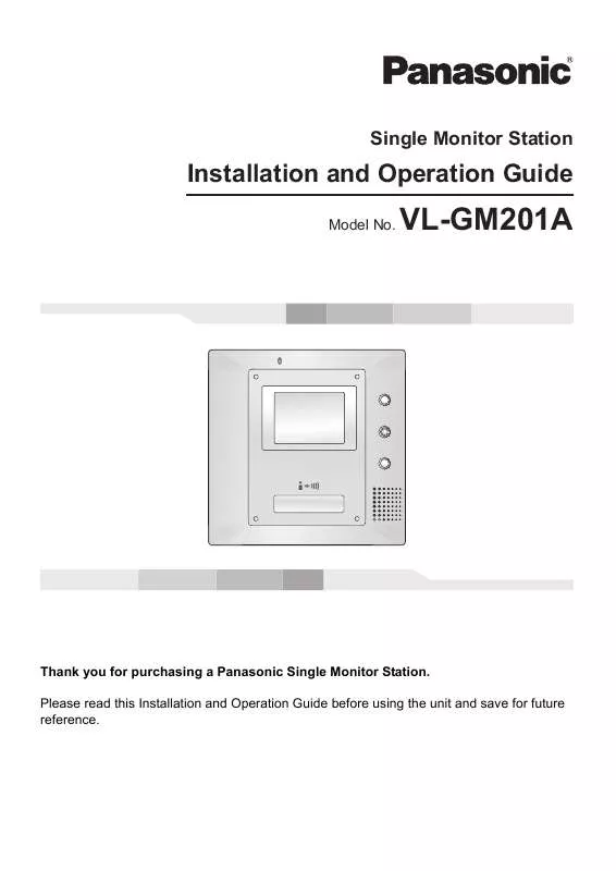 Mode d'emploi PANASONIC VLGM201A