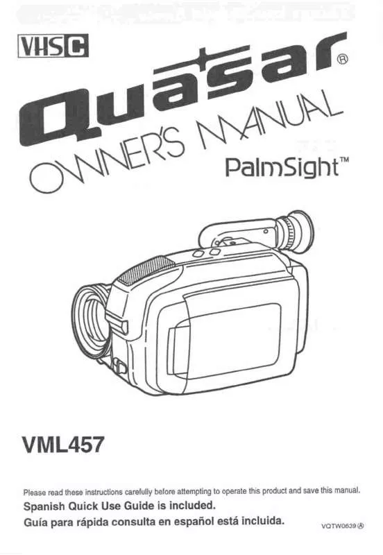 Mode d'emploi PANASONIC VML457