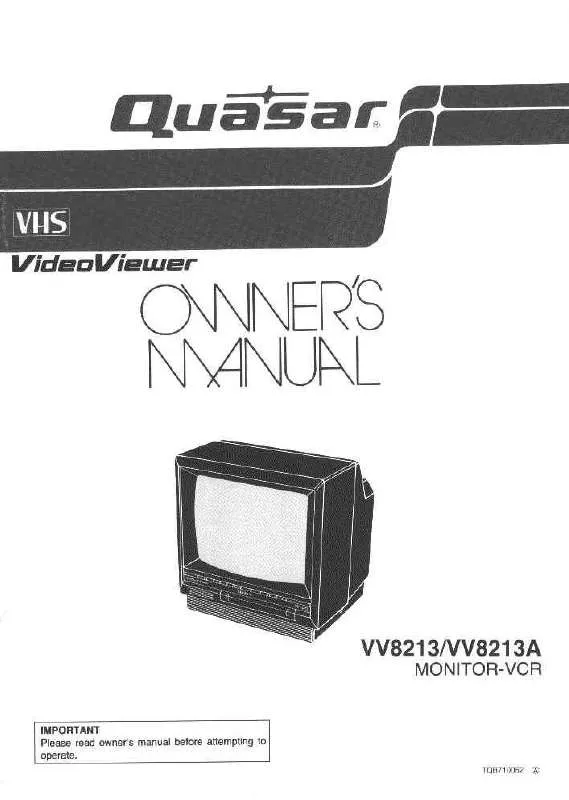 Mode d'emploi PANASONIC VV8213