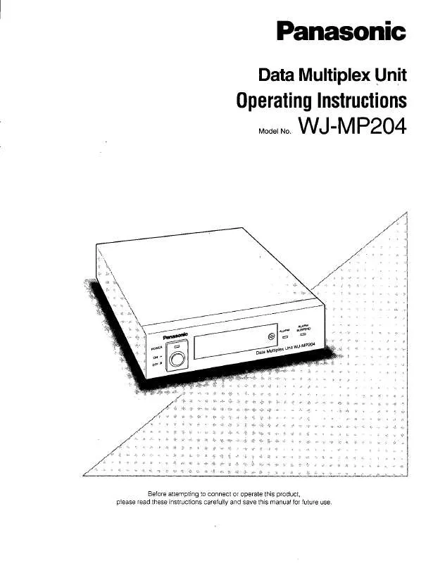 Mode d'emploi PANASONIC WJ-MP204P