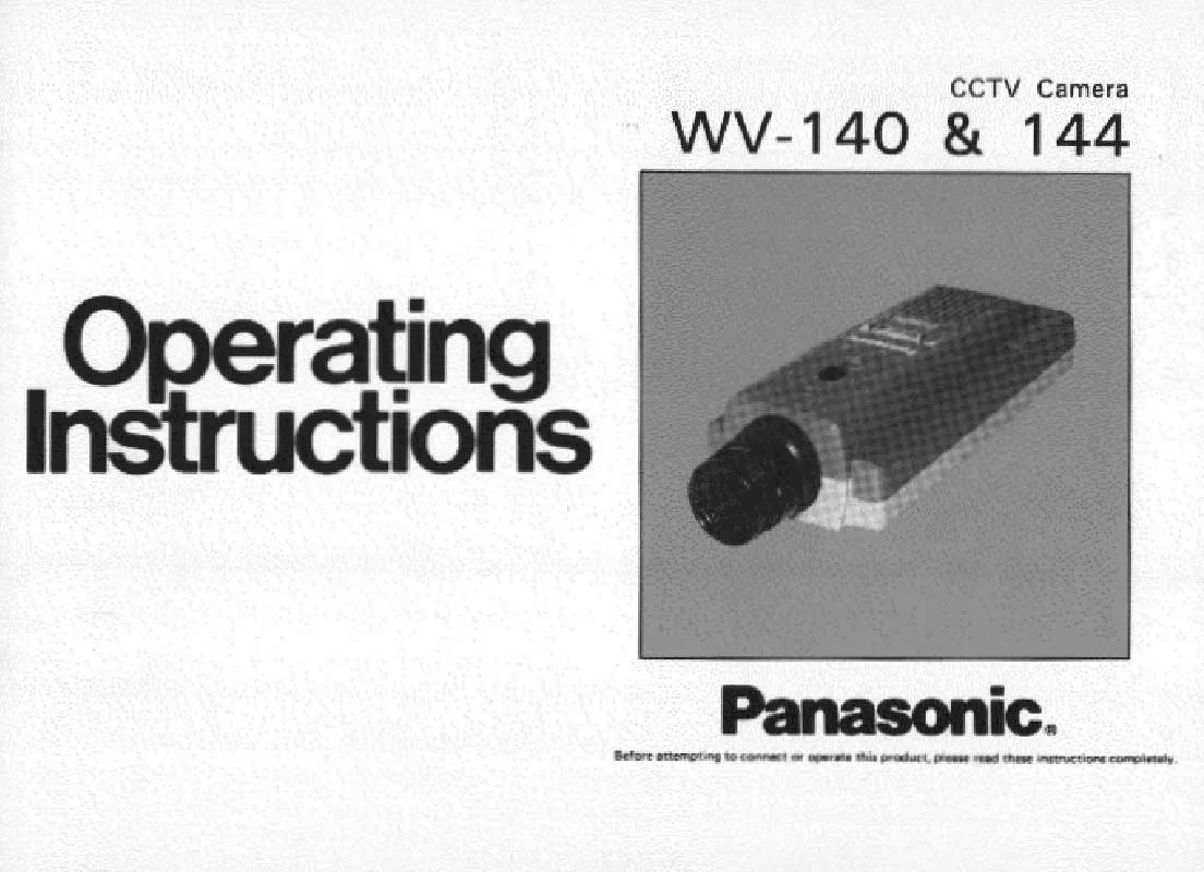 Mode d'emploi PANASONIC WV-140