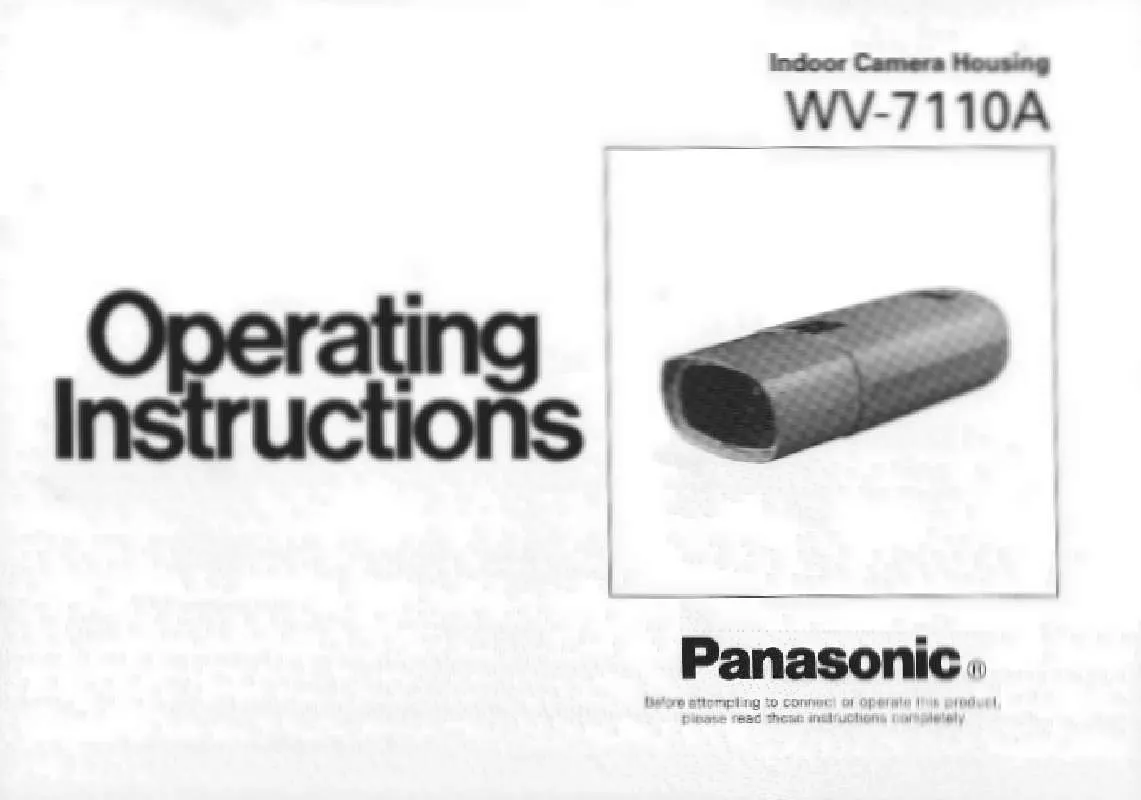 Mode d'emploi PANASONIC WV-7110A