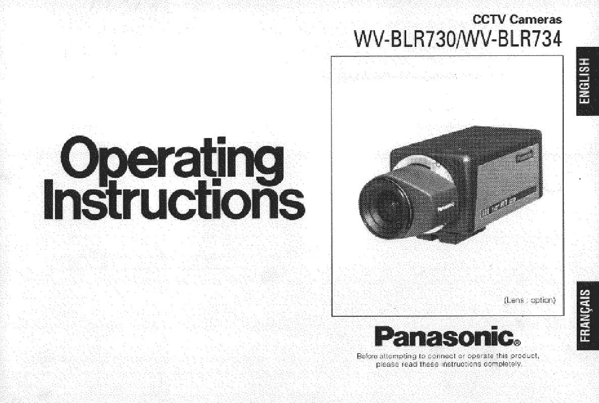 Mode d'emploi PANASONIC WV-BLR730