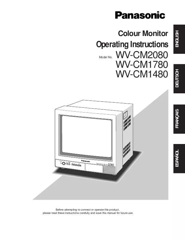 Mode d'emploi PANASONIC WV-CM1480