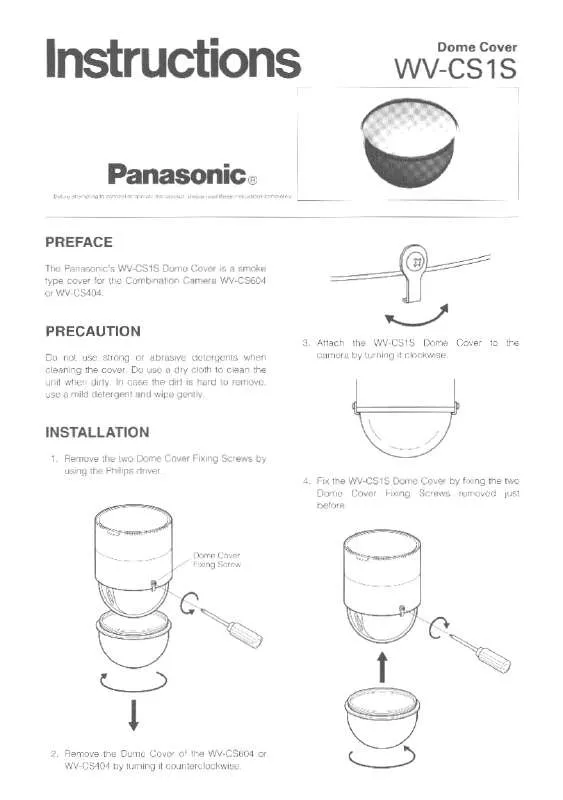 Mode d'emploi PANASONIC WV-CS1S