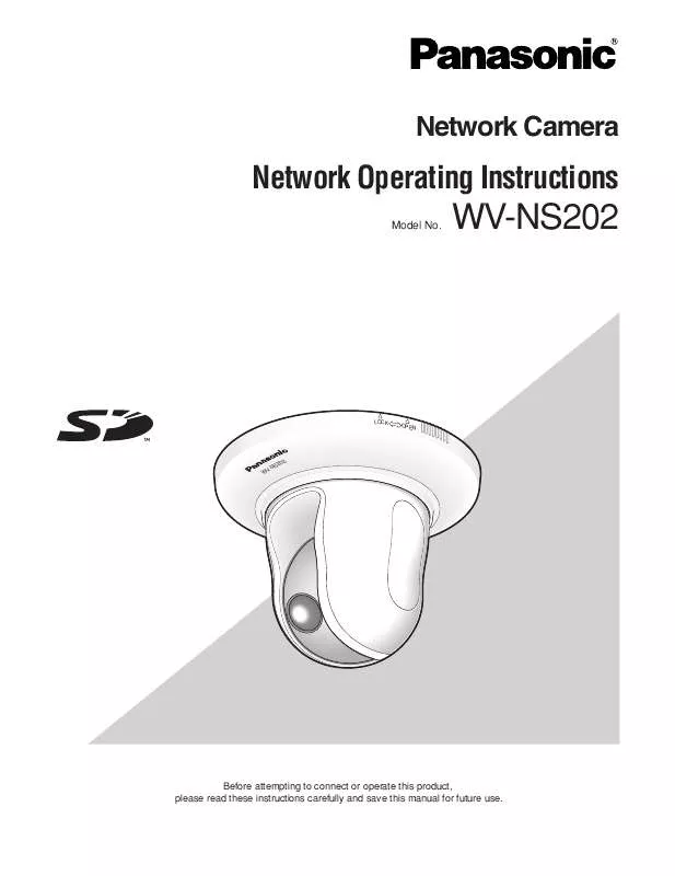 Mode d'emploi PANASONIC WV-NS202