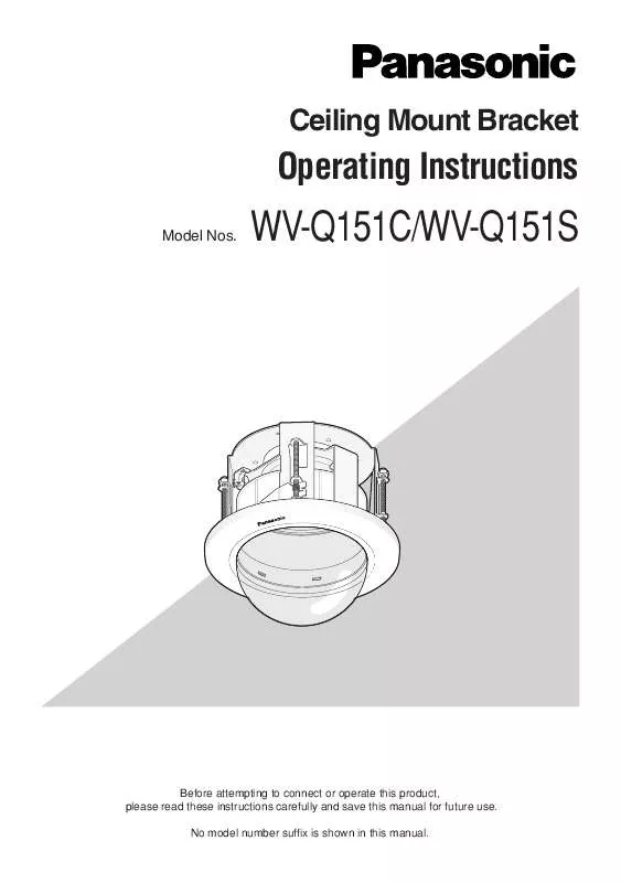 Mode d'emploi PANASONIC WV-Q151S