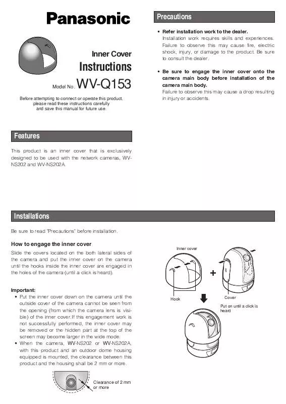 Mode d'emploi PANASONIC WV-Q153