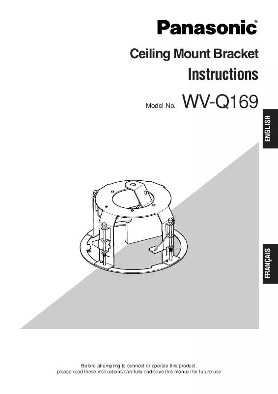 Mode d'emploi PANASONIC WV-Q169